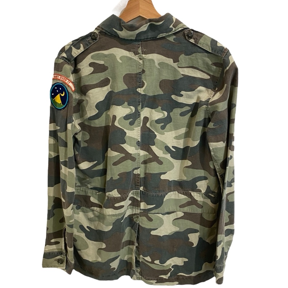 Mother The Loose Veteran Camo Rainbow Patch Pockets Shirt Jacket, Size S - Picture 3 of 7